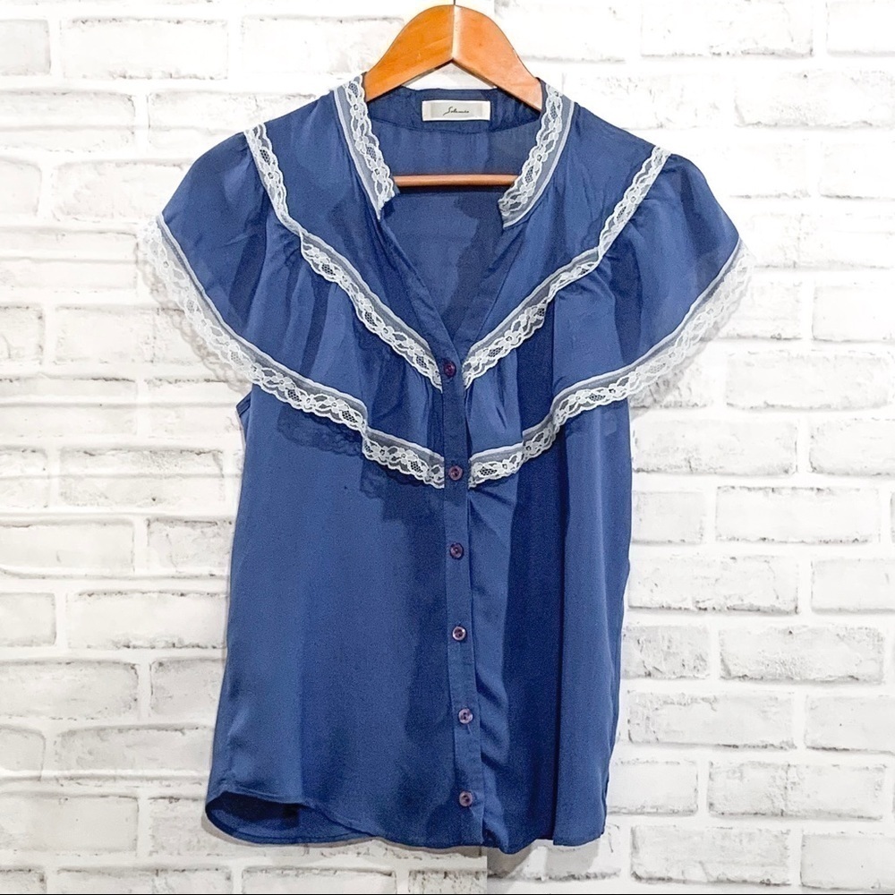 Solemio Blue button down shirt
